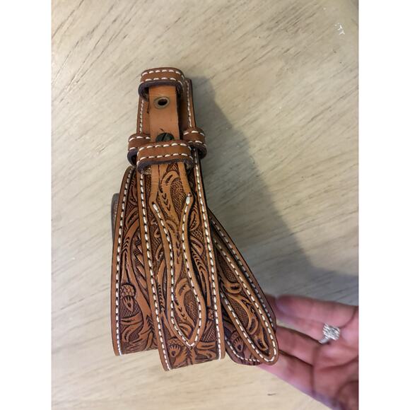 Circle Y Of Yoakum South Western Leather Belts Tooled Carved Native NEW Sz 30-32 - Picture 13 of 16